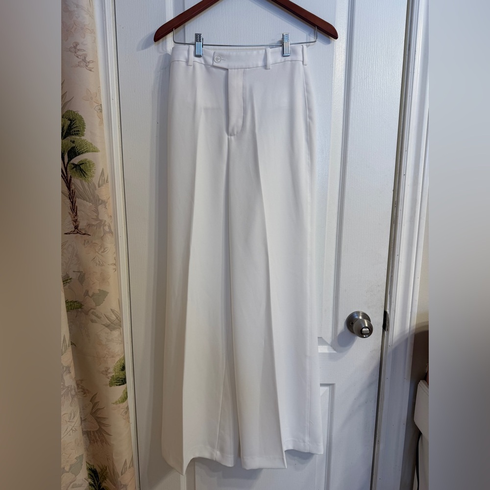 Zara White Flare Dress Pants